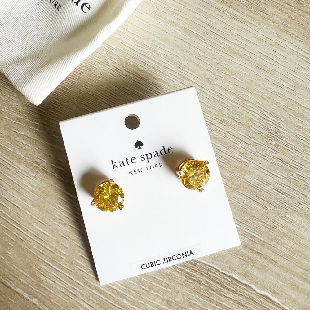 kate spade yellow studs 🌼 - Picture 3 of 7